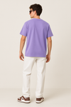 Violet Oversized T-Shirt – 260 GSM Heavy Cotton | Drop Shoulder Fit