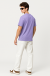 Violet Oversized T-Shirt – 260 GSM Heavy Cotton | Drop Shoulder Fit